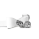 White PU Collar Choke & Leash with Gift box (2404-3)