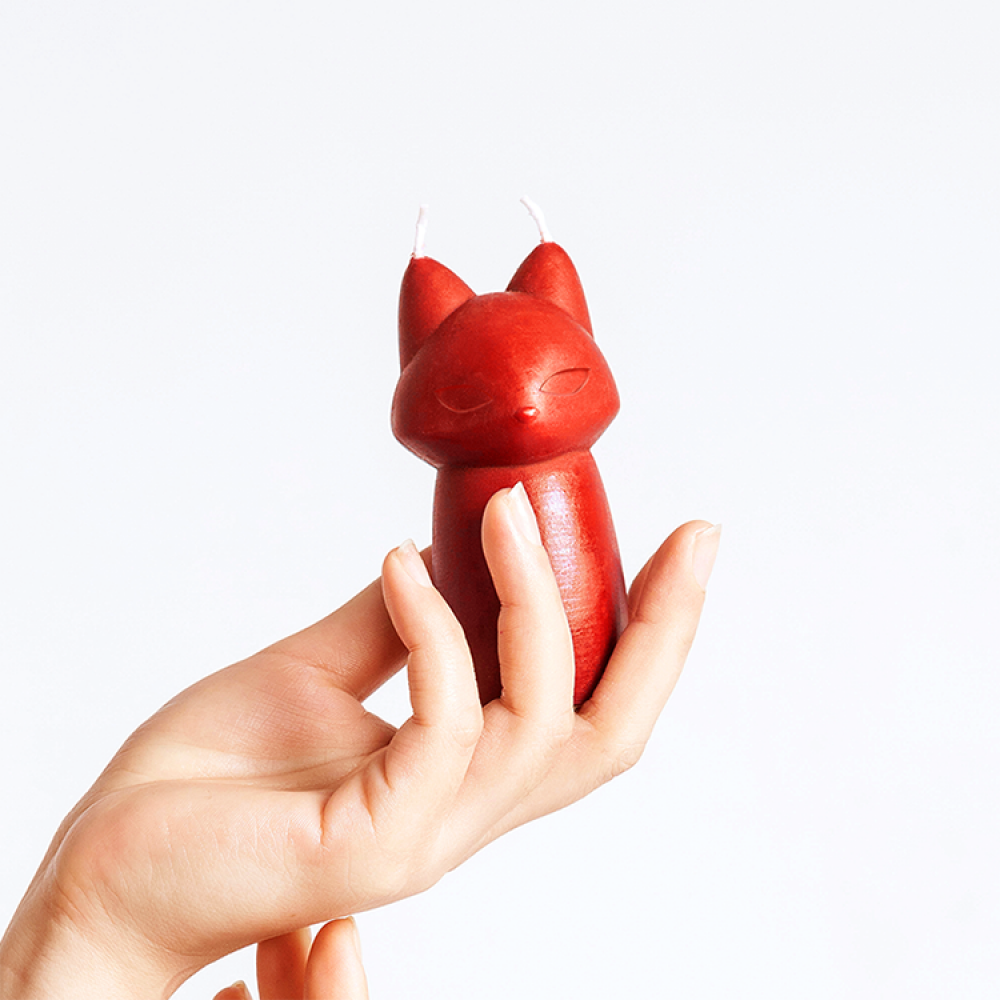 Little Fox shape Wax Candle (QS-022A)