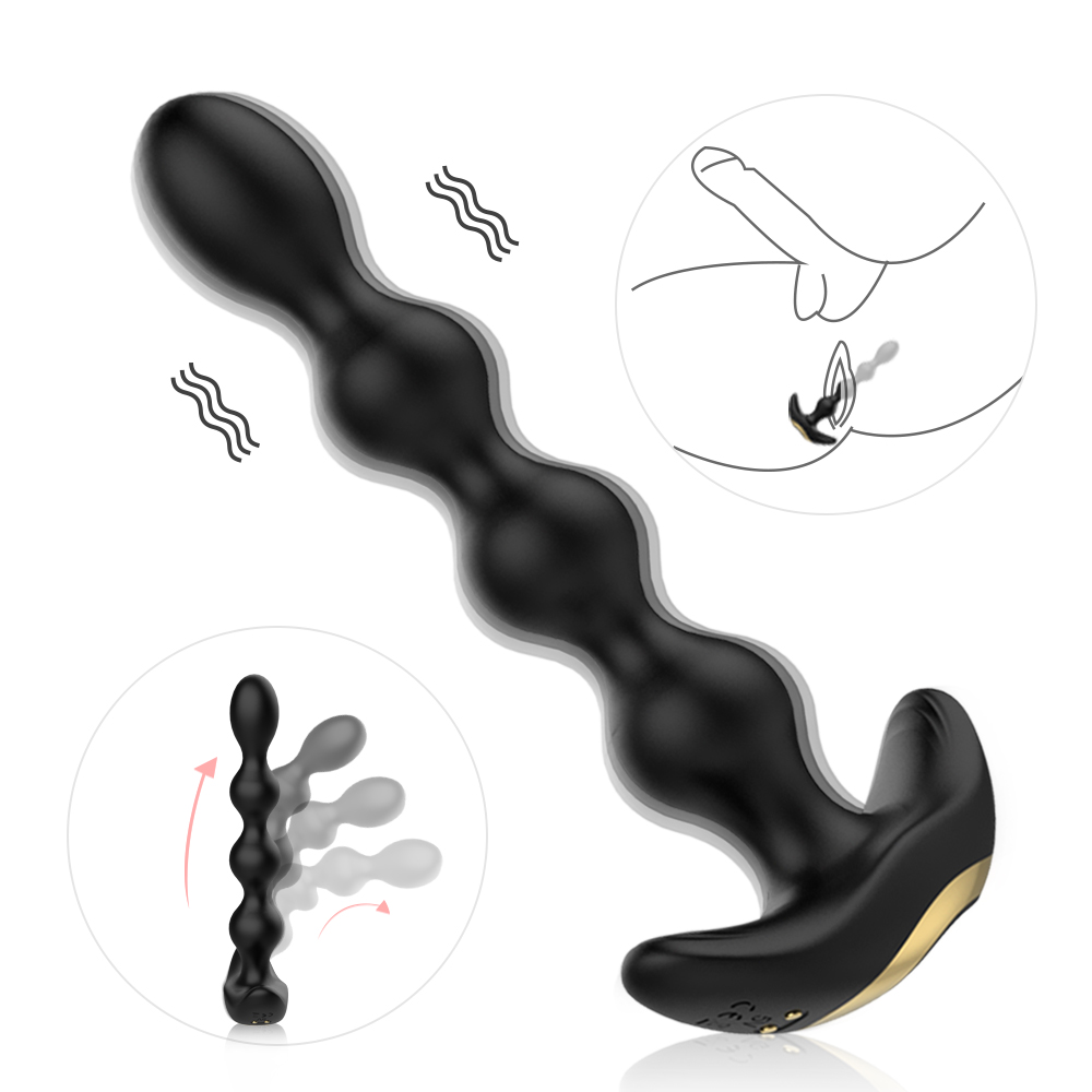 Vibrating  Silicone Anal Beads (S362)