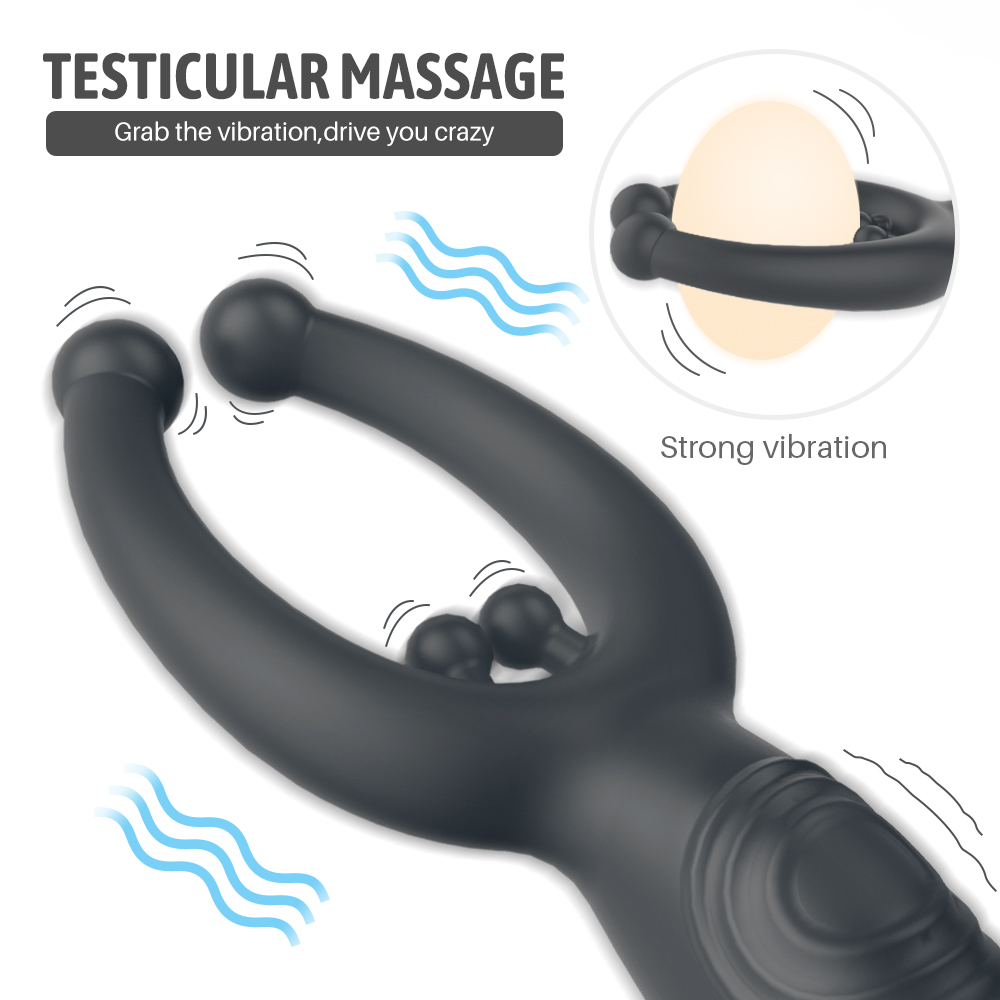 Silicone Prostate Massager with Cock ring (S234)