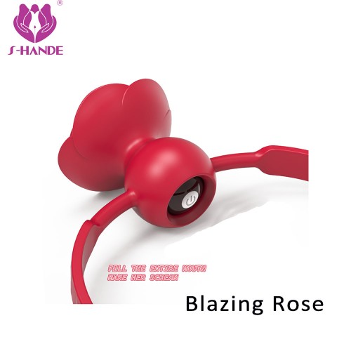 Remote Control Rose Vibrator Ball Gag (S384)