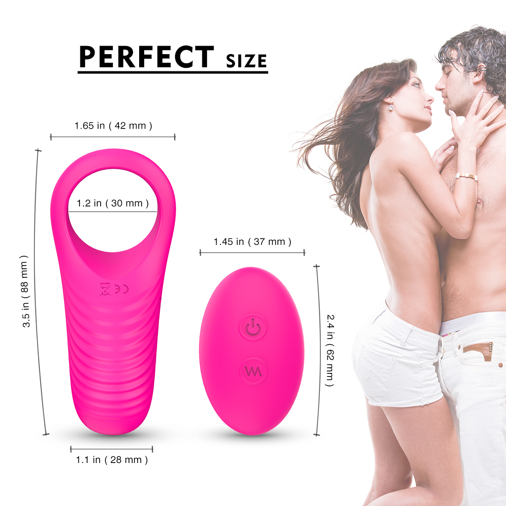 Wireless Remote Control Vibration Ring Couples stimulator (S045-2)