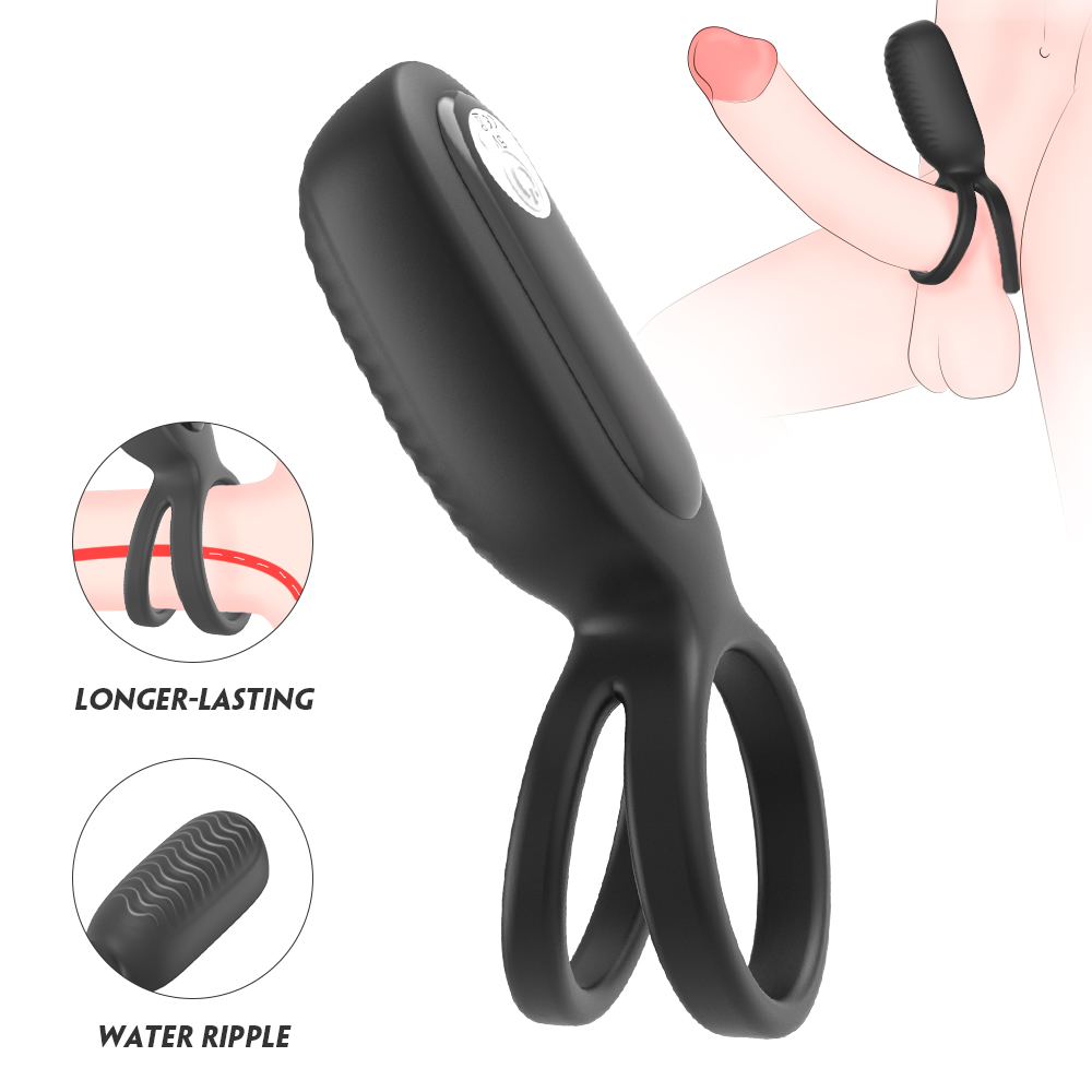 Double Penis Vibration Cock Ring (S331)