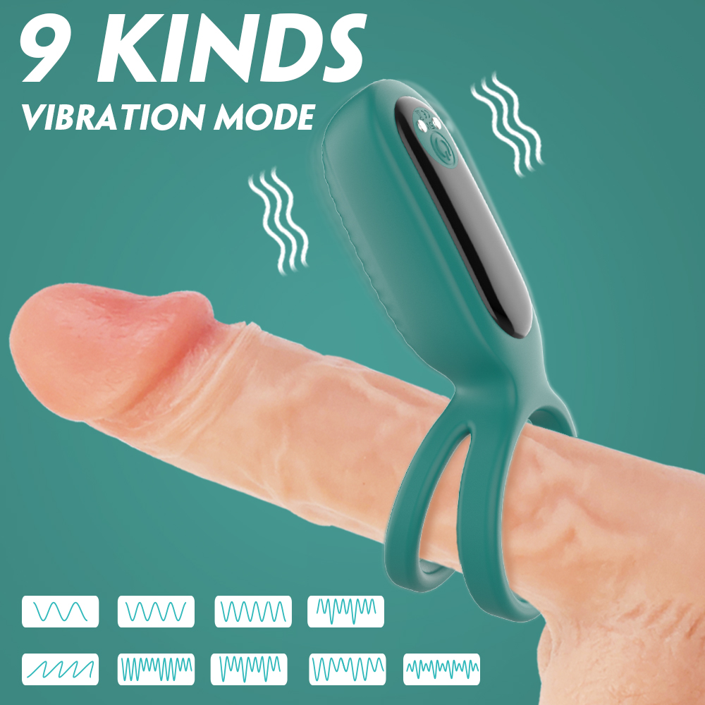 Double Penis Vibration Cock Ring (S331)