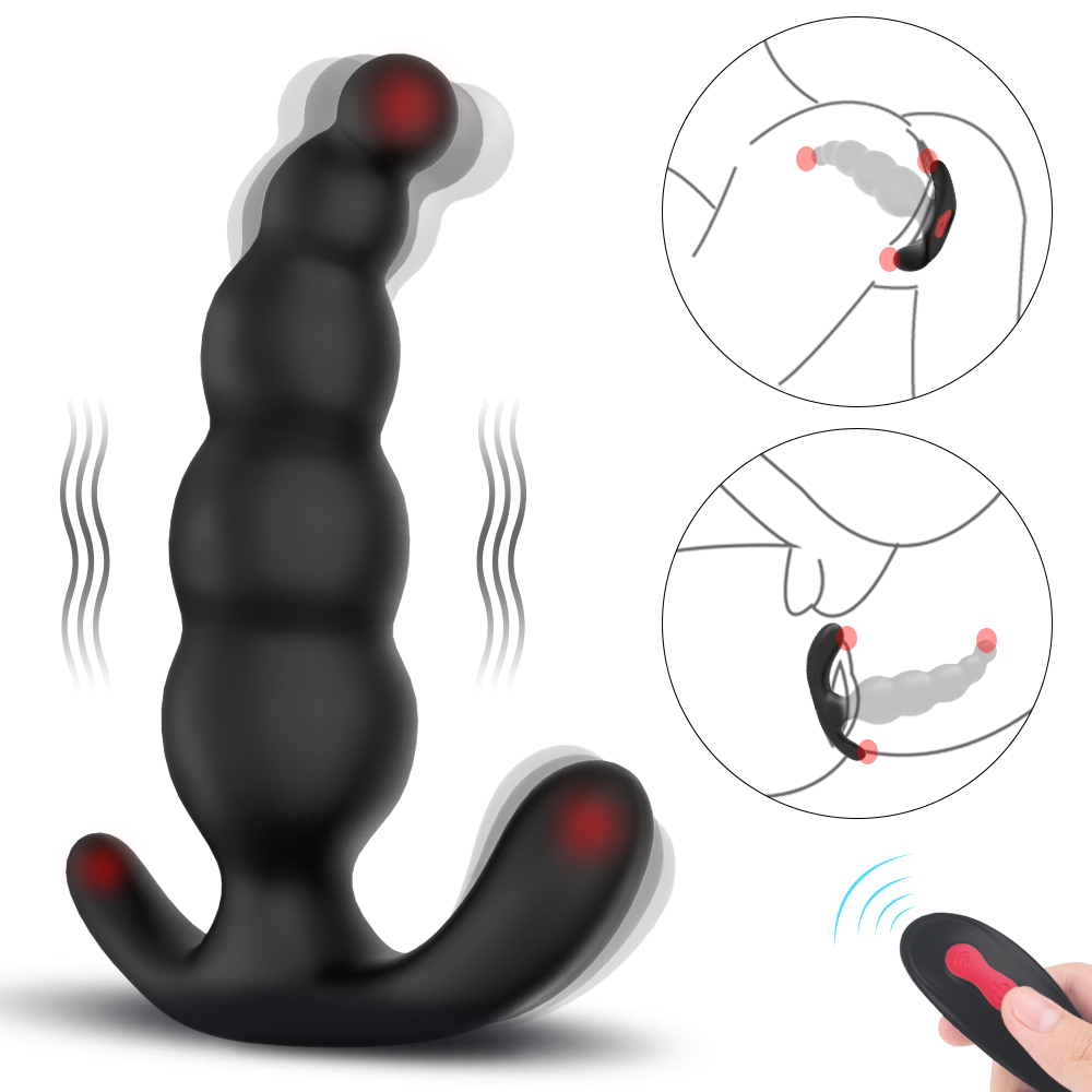 Remote Control Vibrating Butt Plug Couples Vibrator (S199-2)