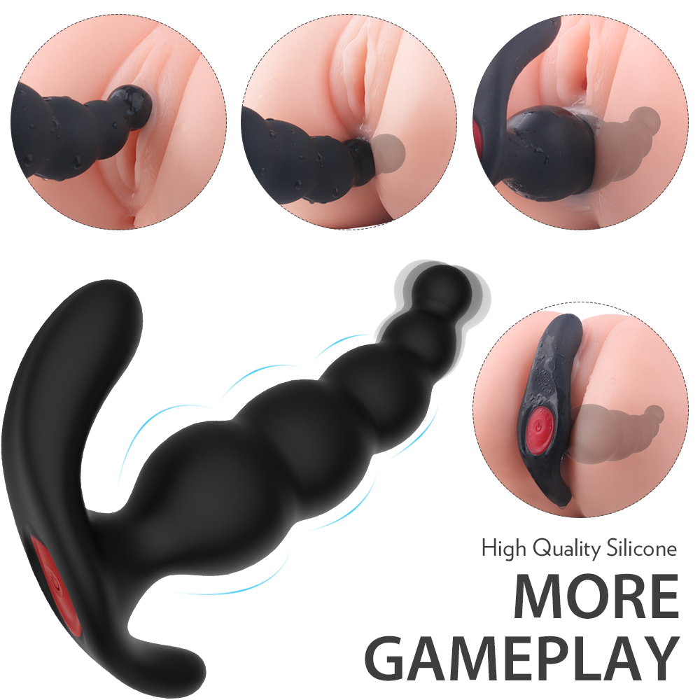 Remote Control Vibrating Butt Plug Couples Vibrator (S199-2)