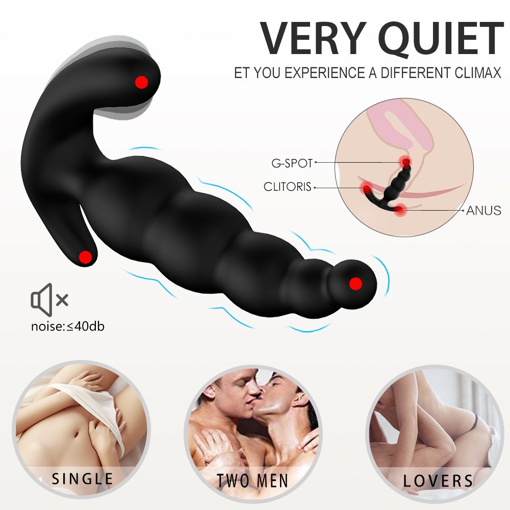 Silicone Vibrating Butt Plug Couples Vibrator (S199)