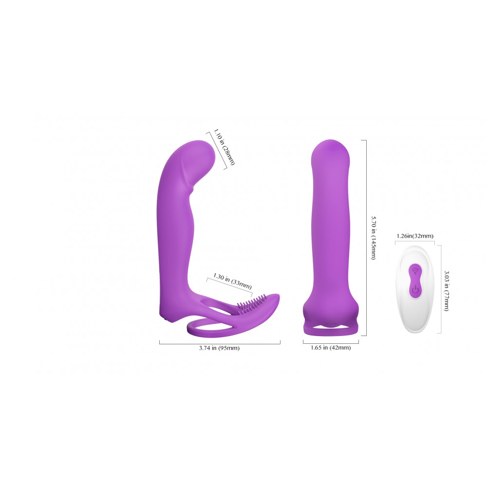 Remote Control Vibrating Butt Plug with Cock RIng (S266-2)