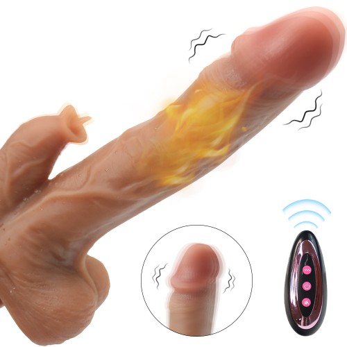 Remote control Silicone Vibrating Dildo (D2512)