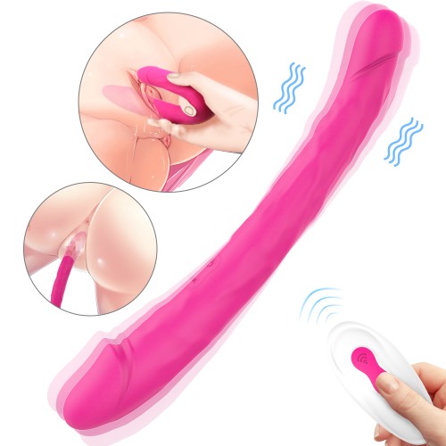 Remote Control Silicone Vibrating Double End Dildo King for Lesbian (S221-2)