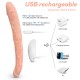 Remote Control Silicone Vibrating Double End Dildo King for Lesbian (S221-2)