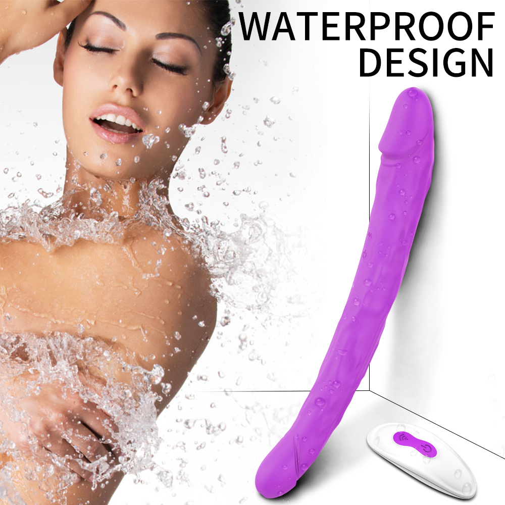 Remote Control Silicone Vibrating Double End Dildo King for Lesbian (S221-2)