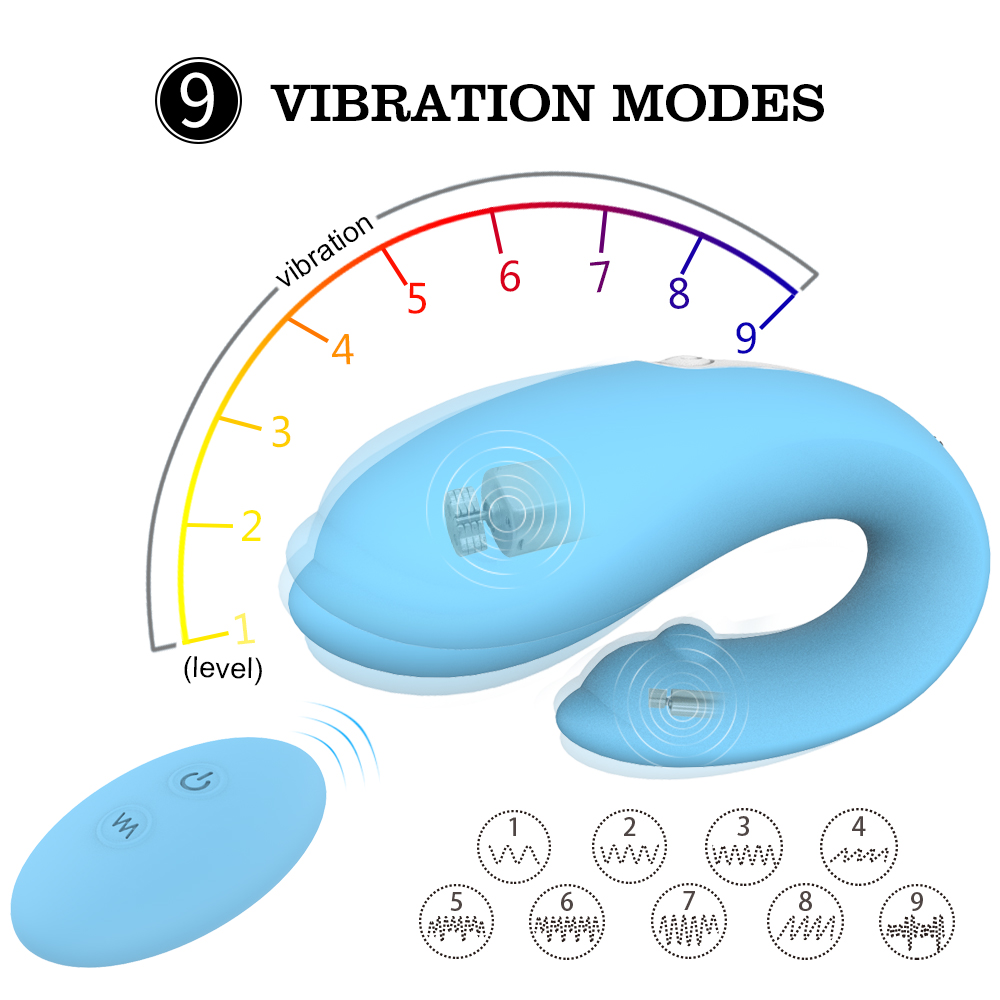 Remote wireless couples massager (S071-2)