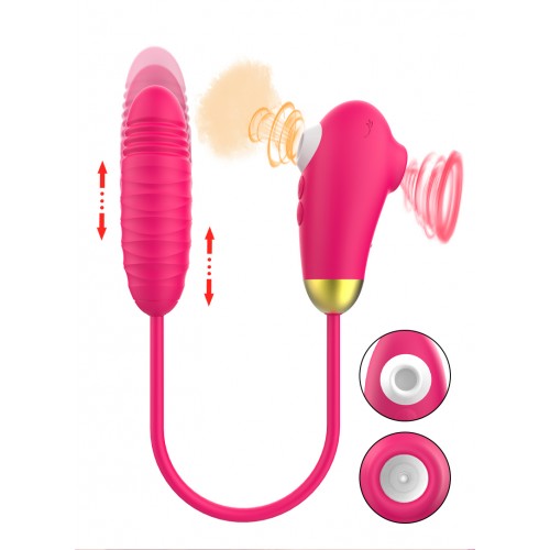 Sucking Vibrator with Vibrating Bullet (M025)