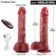 Remote Control Rechargeable Silicone Realistic Dildo (IU-026)