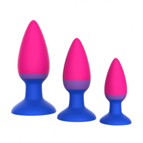 3 color Silicone Butt Plug kit (WS-NV519)