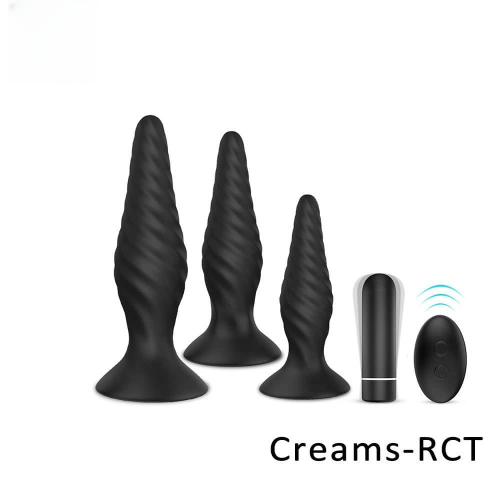 3 Pcs/Set Remote Silicone Butt Plugs (S169-3)