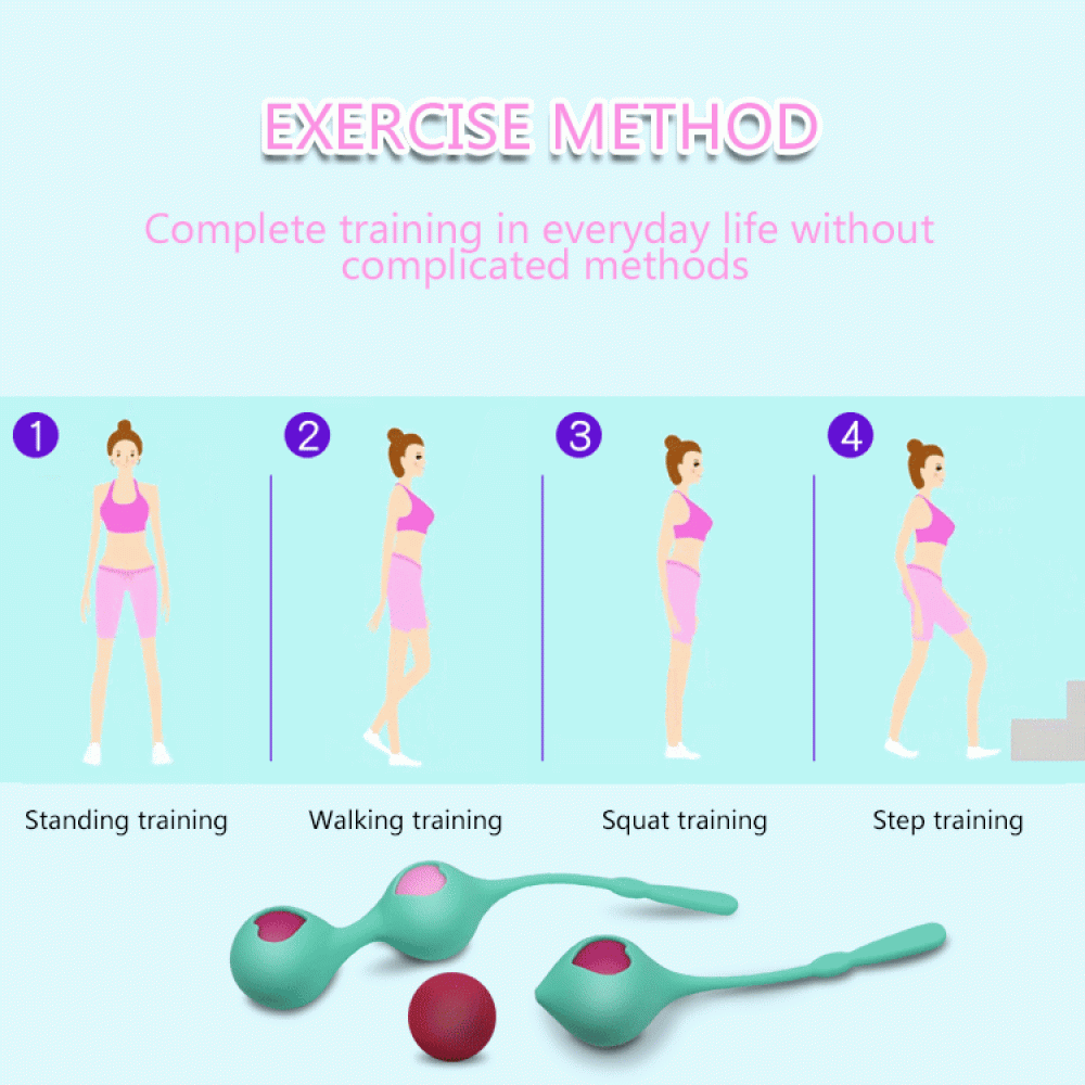 Ben Wa Ball Pelvic Exercise Kit Smart Vaginal Tightening Kegel Balls Set For Woman