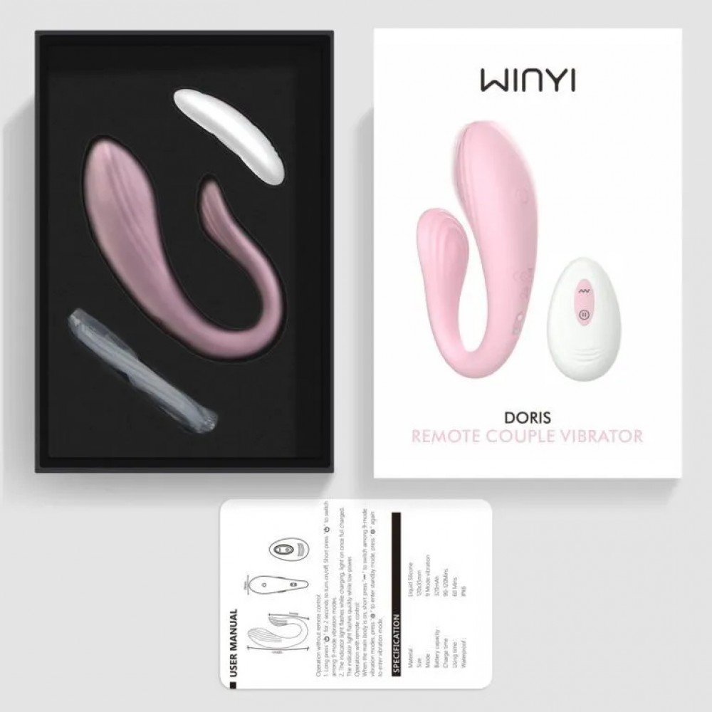 Remote Control C Shape Couples Vibrator 