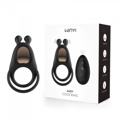 Remote Control Vibrating Couples Double Cock Ring