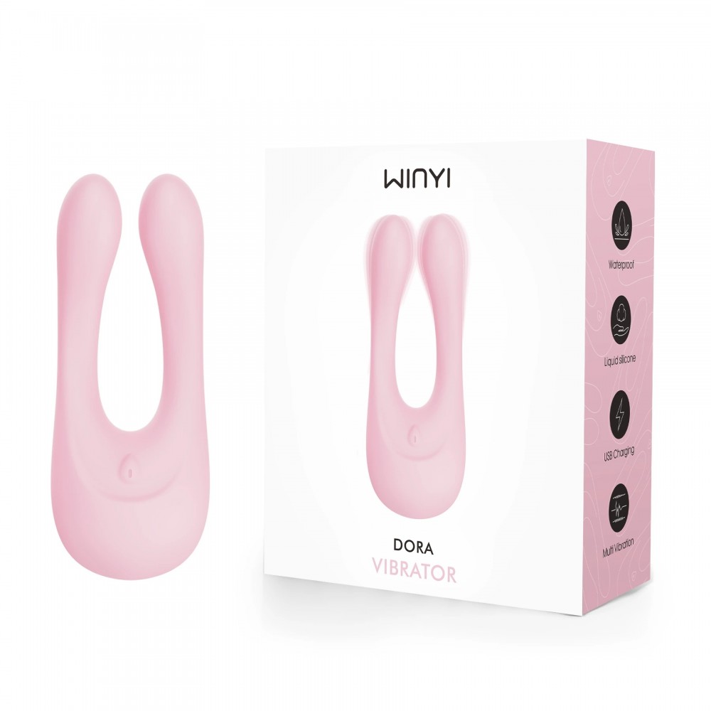 2 In 1 Nipple Stimulating Clamps and Cock Ring Rabbit Vibrator