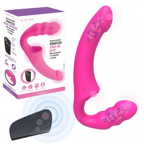 Remote Control  Strapless Strap On Vibrator