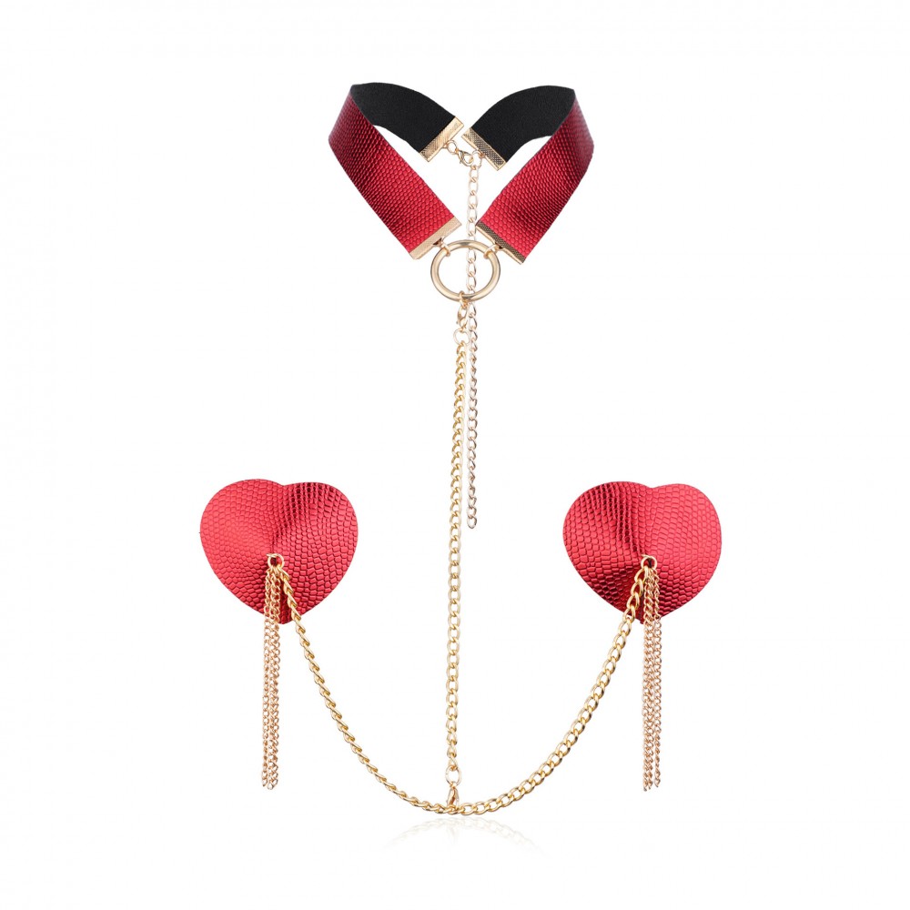 Heart Shape Sexy Nipple Cover Chain Set